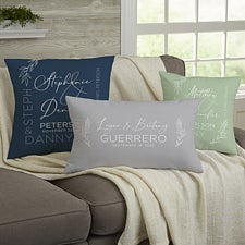 Elegant Couple Personalized Wedding Throw Pillow  - 37821