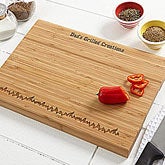 Personalized Bamboo Cutting Board - Grilled To Perfection - 3785