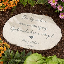 So Amazing God Made An Angel Personalized Round Garden Stone  - 37887