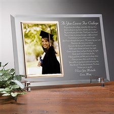 Custom Glass Graduation Picture Frame - As you Leave For College Style - 3816