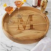 Lavish Last Name Wooden Round Serving Tray  - 38222