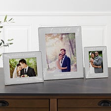 Mariposa® String of Pearls Elegant Couple Engraved Wedding Frame  - 38588