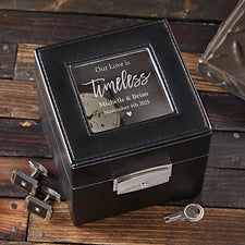 Our Love Is Timeless Personalized Leather Watch Box  - 38647