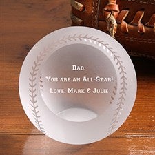 Personalized Crystal All Star Baseball Paperweight - 3894