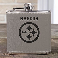 NFL Pittsburgh Steelers Leatherette Personalized Flask  - 38976