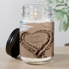 Personalized Farmhouse Candle Jar - Our Paradise Island - 39660