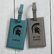 NCAA Michigan State Spartans Personalized Leatherette Luggage Tag - 40320