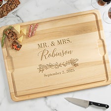 Laurels Of Love Personalized Maple Cutting Board  - 40550