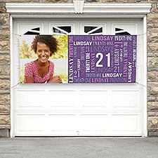 Repeating Birthday Personalized Birthday Banner  - 40831