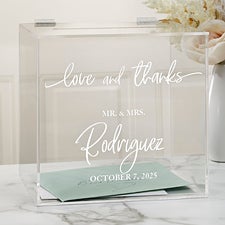 Classic Elegance Personalized Acrylic Card Box  - 41238