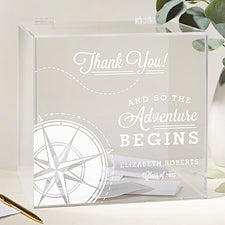 Personalized Acrylic Card Box - Graduation Compass - 41239