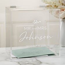 Natural Love Personalized Acrylic Card Box  - 41242