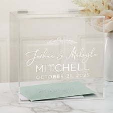 Elegant Couple Personalized Acrylic Card Box  - 41243