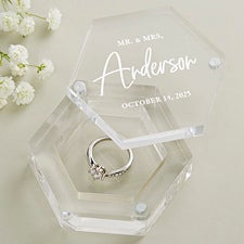 Personalized Acrylic Ring Box - Classic Elegance - 41244