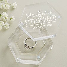 Personalized Acrylic Ring Box - The Wedding Couple - 41248