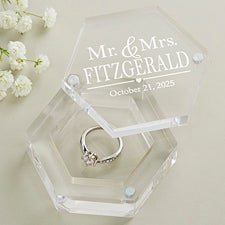 Personalized Acrylic Ring Box - The Wedding Couple - 41248