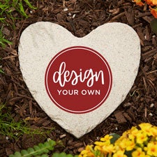 Design Your Own Personalized Small Heart Garden Stones - 41308