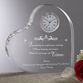 Personalized Heart Shaped Clock With Friendship Verse - 4132