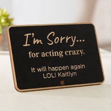 Im Sorry… Personalized Wood Postcard - 41381