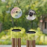 Rainbow Bridge Pet Memorial Personalized Photo Wind Chime  - 41429