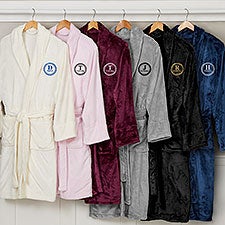 Embroidered Fleece Robes - Gentlemans Seal - 41449