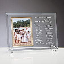 Grandchildren Birthdate Personalized Glass Picture Frame - 41485