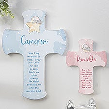 Baby Elephant Bedtime Prayer Personalized Childs Cross  - 41650