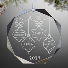 Retro Ornament Personalized Glass Ornament - 42426