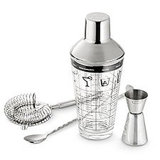 Dads Personalized Glass Cocktail Shaker Set - 42616