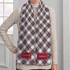 Classic Holiday Plaid Personalized Womens Scarf  - 42741