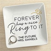 We're Engaged Personalized Ring Dish  - 42958