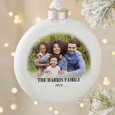 Merry  Bright Personalized Deluxe Photo Ornament  - 43131