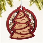 Family Tree Personalized Two Piece Wood Ornament  - 43149