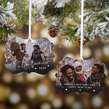 Starburst Photo Personalized Metal Ornament  - 43309