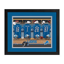 Detroit Lions NFL Personalized Locker Room Print - 43351D