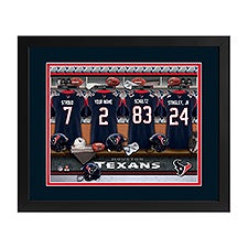 Houston Texans NFL Personalized Locker Room Print - 43365D