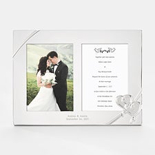 Engraved Lenox quot;True Lovequot; Wedding Double Picture Frame - 43897