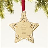 Write Your Own Engraved Gold Star Ornament - 44083