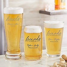 Friends Are The Family We Choose Printed Beer Glass Collection - 44202