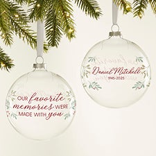 Our Favorite Memories Personalized Memorial Glass Bulb Ornament - 44361