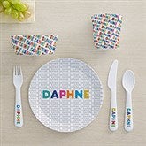 Vibrant Name Personalized Kids Dinnerware  - 44539