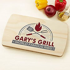 The Grill Personalized Wood Cutting Board  - 44635