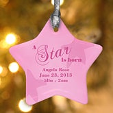 Personalized Porcelain Christmas Tree Ornament - A Star Is Born - 4473