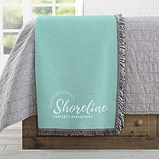 Personalized Logo 56x60 Woven Throw - 44743