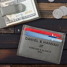 Anniversary Tally Personalized Money Clip Wallet  - 44756