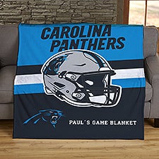 NFL Carolina Panthers Helmet Personalized Blankets - 44764