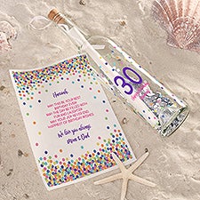 Birthday Confetti Personalized Letter In A Bottle  - 44813