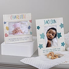 Personalized Baby Shiplap Frame - Hi Little One - 44967