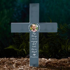 God Made An Angel Personalized Memorial Light Up Cross Garden Stake - 45345