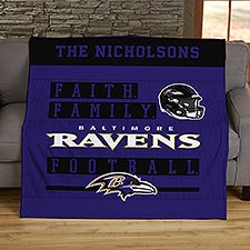 NFL Faith  Family Baltimore Ravens Personalized Blanket - 45355